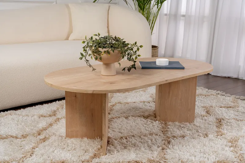 Măsuță de cafea Sable, Diverse culori, 119x60x40 cm - Stejar safir