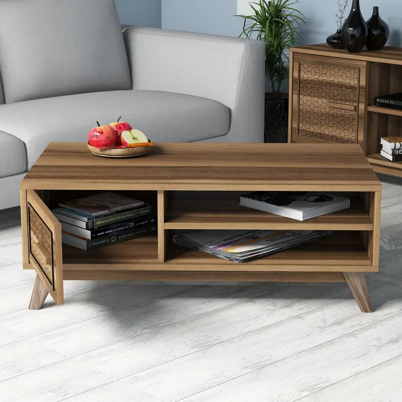 Set mobilă pentru sufragerie Ayla, Diverse culori, 160x35x56 cm - Nuc