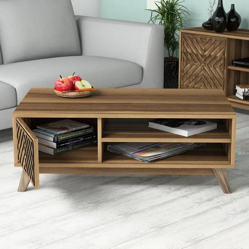 Set mobilă pentru sufragerie Inci, Diverse culori, 160x35x56 cm - Nuc