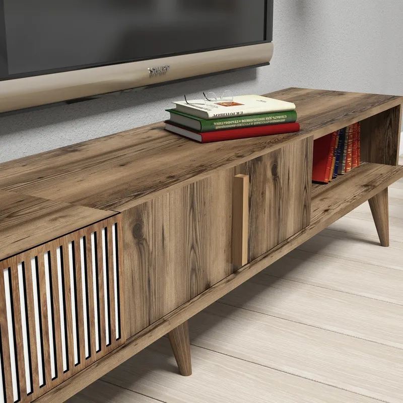 Set mobilă pentru sufragerie Milan, Diverse culori, 180x35x40 cm - Nuc