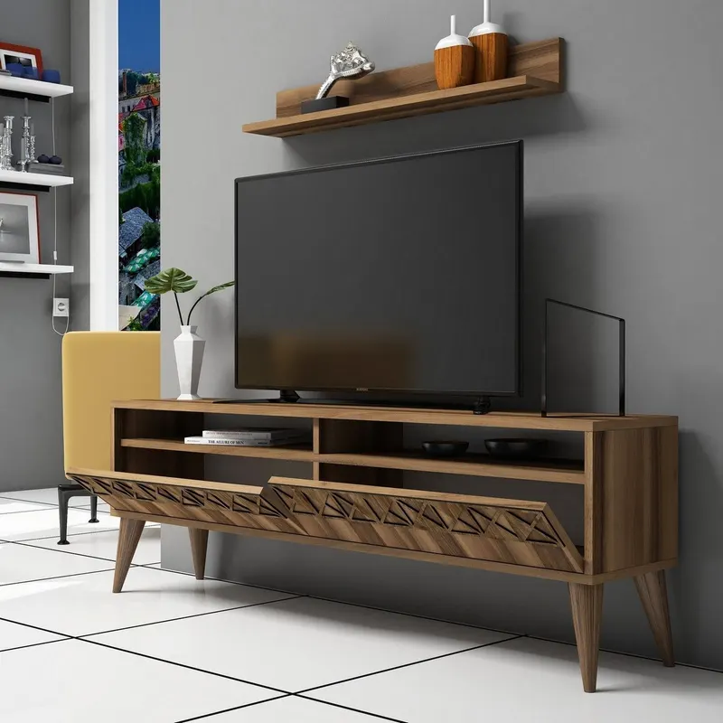 Set mobilă pentru sufragerie Line, Diverse culori, 150x30x50 cm - Nuc