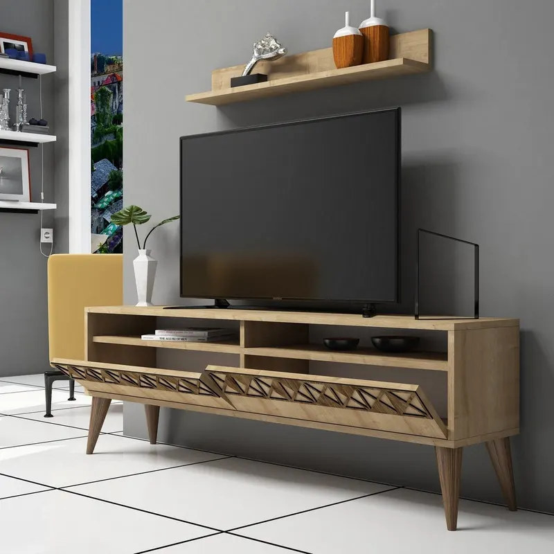 Set mobilă pentru sufragerie Line, Diverse culori, 150x30x50 cm - Stejar