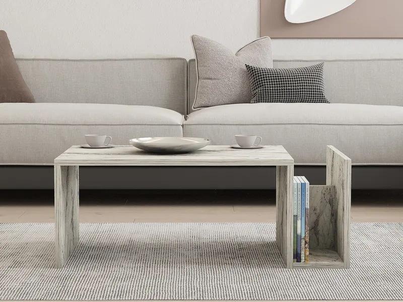 Măsuță de cafea Memo, Diverse culori, 87x50x32 cm - Freesia marble