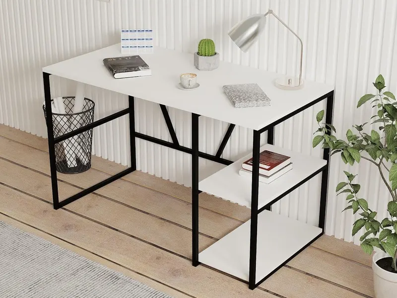 Birou Caste, Diverse culori, 120x60x74 cm - Alb