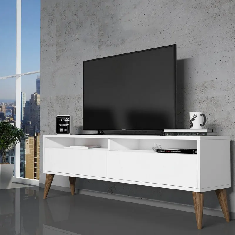 Comodă TV Best 2, Diverse culori, 150x50x30 cm - Alb