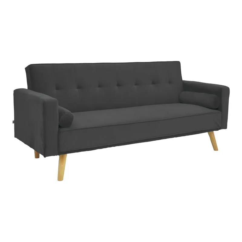 Canapea extensibilă 3 locuri Success, catifea, Diverse culori, 190x80x84 cm - Antracit