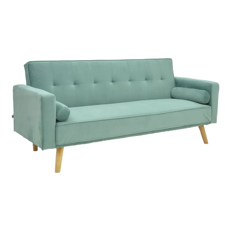 Canapea extensibilă 3 locuri Success, catifea, Diverse culori, 190x80x84 cm - Verde