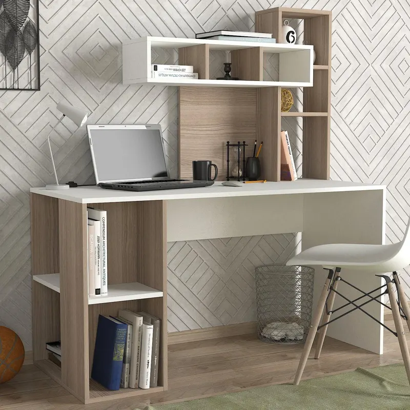 Birou Coral, Diverse culori, 140x60x154 cm - Alb - Cordoba