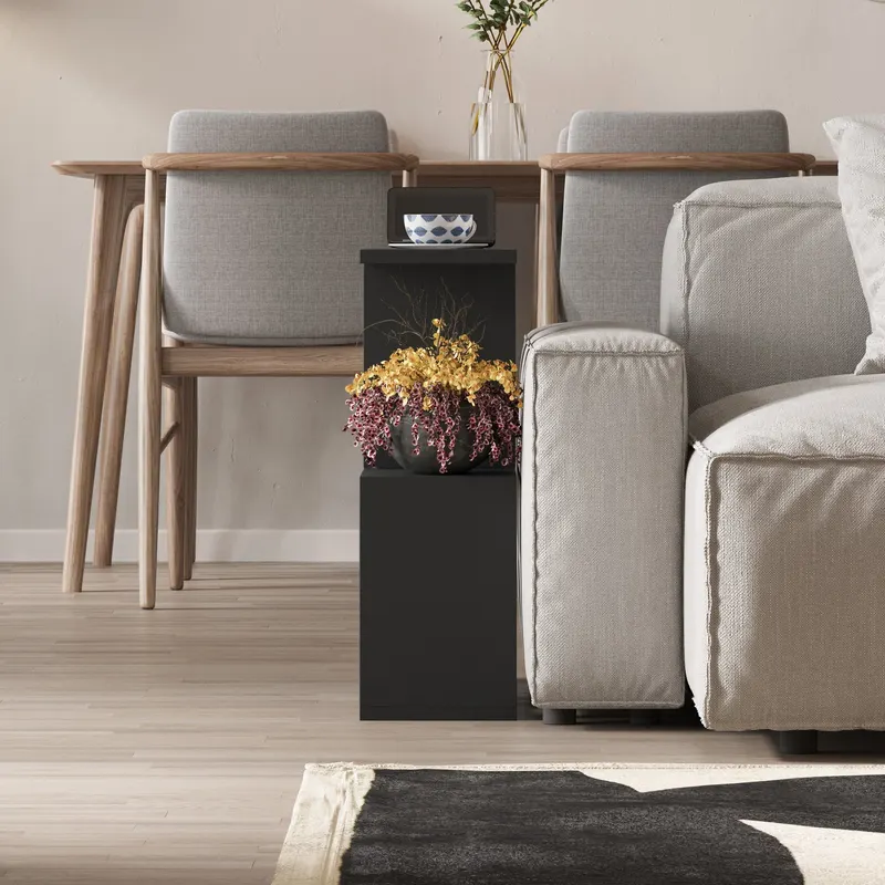 Măsuță de cafea Homemania, Diverse culori, 60x20x60 cm - Silky black