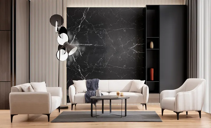 Canapea fixă Belissimo, Diverse culori, Diverse configurații, Diverse dimensiuni - Off white / 2 locuri / 160x95x67 cm