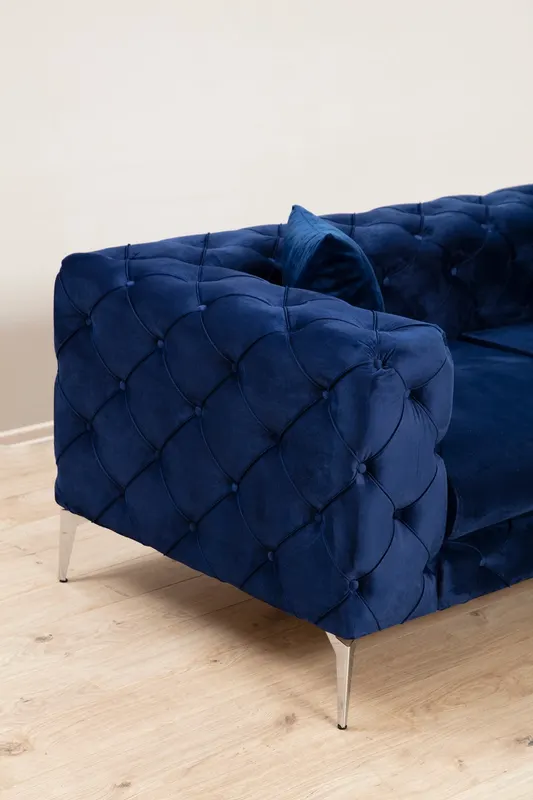 Canapea fixă Como, Diverse culori, Diverse configurații, Diverse dimensiuni - Bleumarin / 2 locuri / 27x90x70 cm