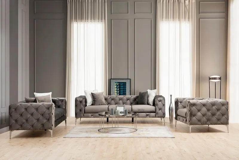Canapea fixă Como, Diverse culori, Diverse configurații, Diverse dimensiuni - Antracit / 2 locuri / 197x90x70 cm