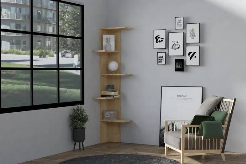 Bibliotecă Bled, Diverse culori, Diverse dimensiuni - Stejar / 40x21x160 cm