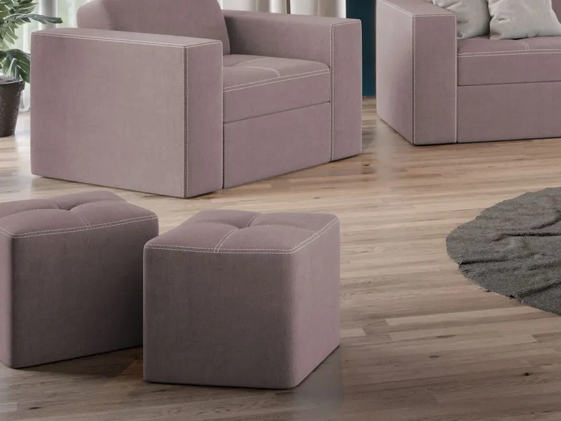 Taburet Cross Roze — imaginea 3
