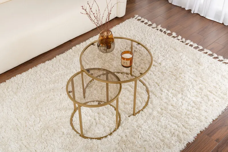 Măsuță de cafea Aurum - 60, 42, Diverse culori, Diverse dimensiuni - Auriu - Bronz / 42x42x39 cm