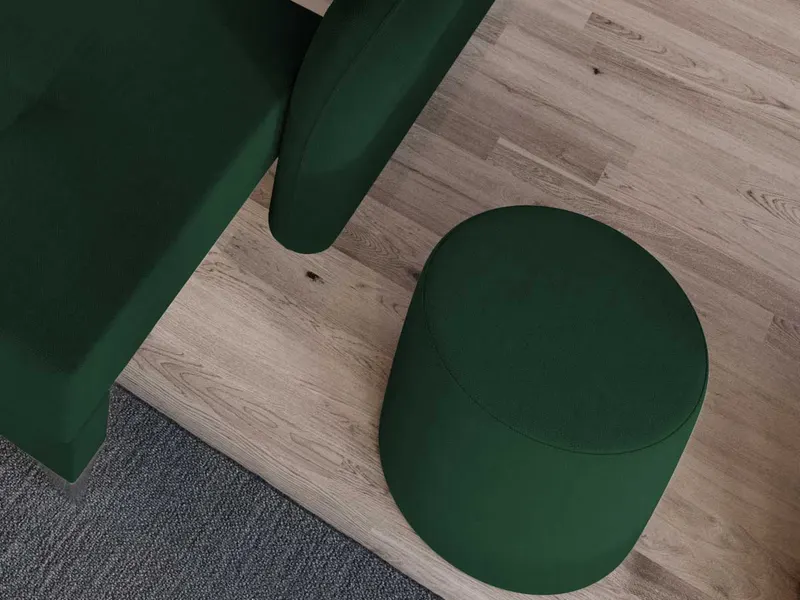 Taburet Smart Tapitat Verde — imaginea 3