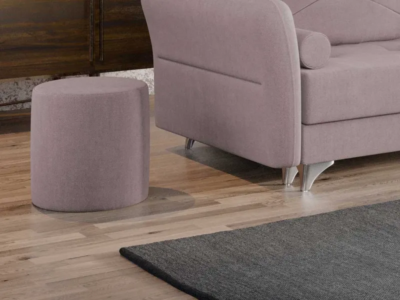 Taburet Smart Tapitat Roze — imaginea 2