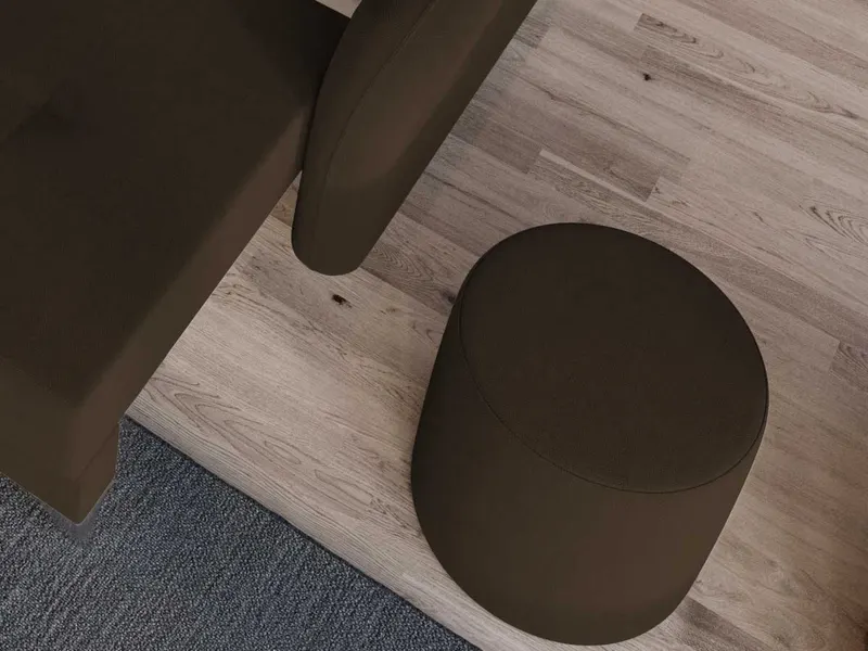 Taburet Smart Tapitat Maro — imaginea 3