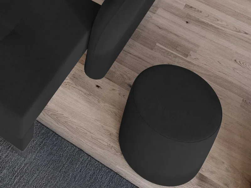 Taburet Smart Tapitat Gri Antracit — imaginea 3
