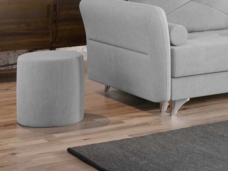 Taburet Smart Tapitat Gri Deschis — imaginea 2