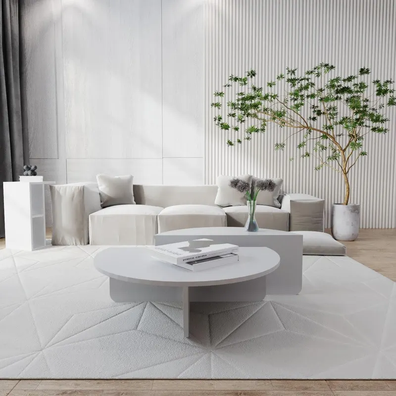 Măsuță de cafea Podium, Diverse culori, Diverse dimensiuni - Alb / 90x60x30 cm