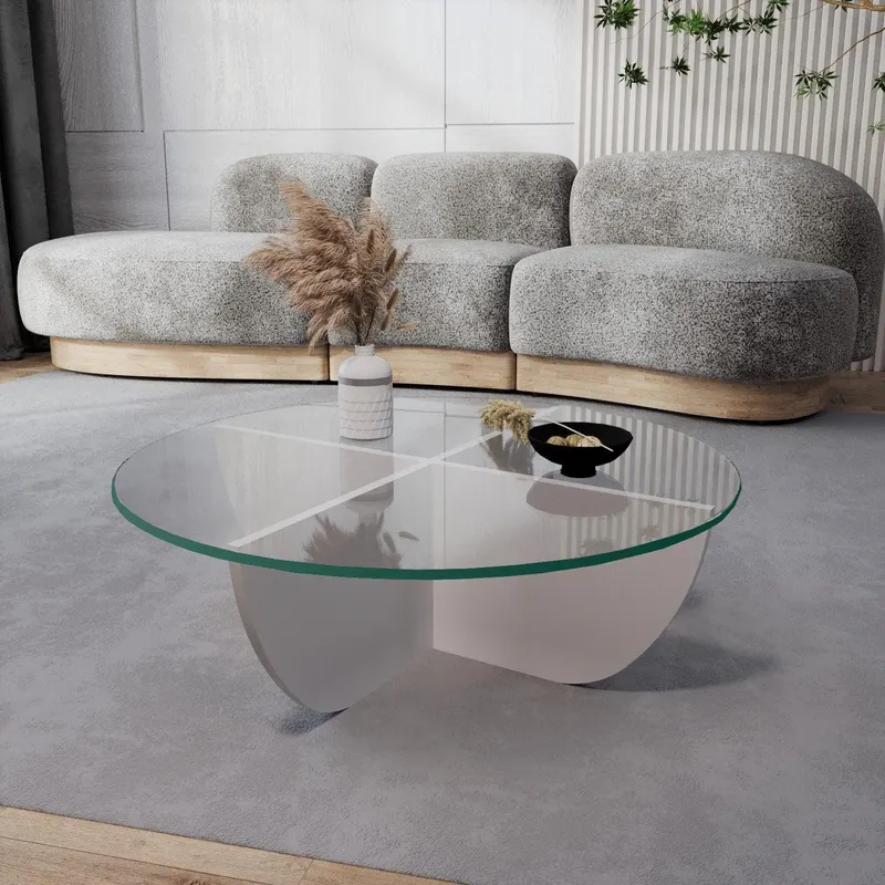 Măsuță de cafea Lily, Diverse culori, Diverse configurații, Diverse dimensiuni - Alb / Standard / 90x90x30 cm
