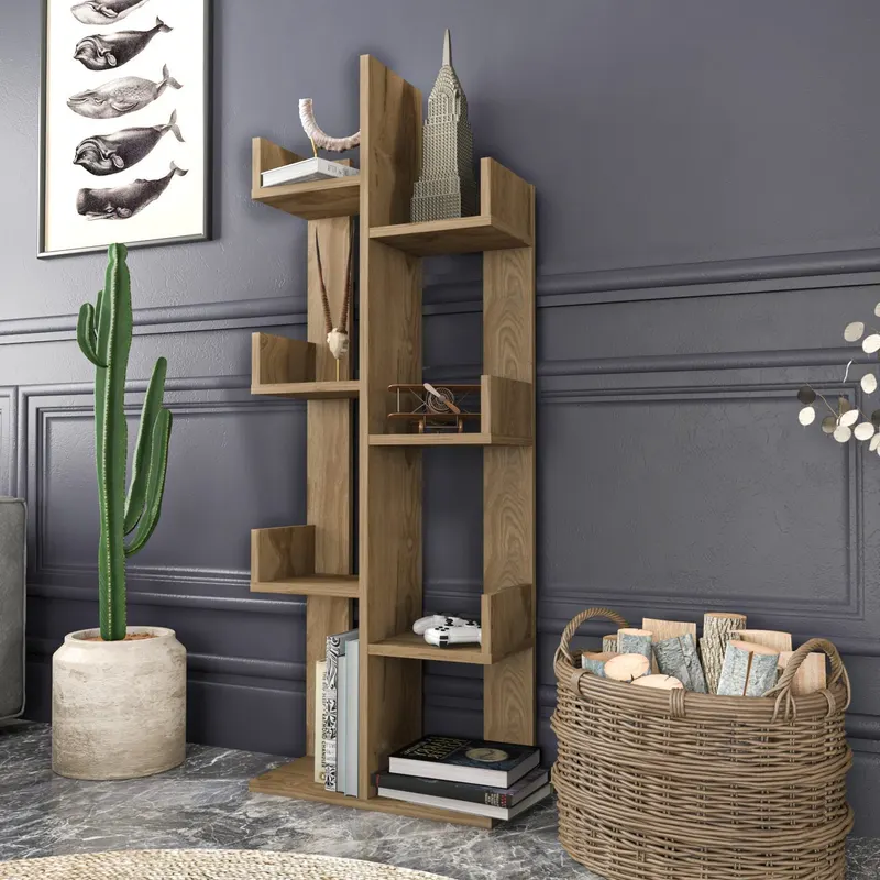 Bibliotecă Luisa, Diverse culori, Diverse dimensiuni - Oud oak / 50x22x173 cm