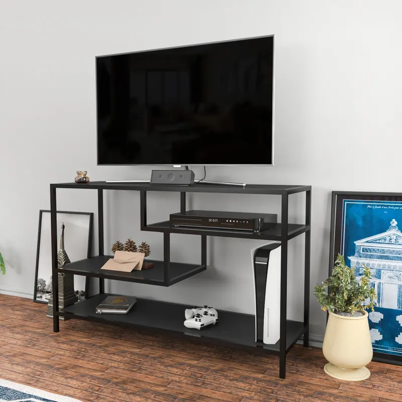 Comodă TV Robbins, Diverse culori, Diverse dimensiuni - Antracit - Negru / 120x39x75 cm