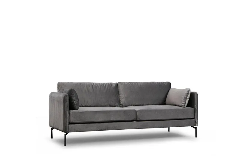 Canapea fixă Sino, Gri, Diverse configurații, Diverse dimensiuni - 2 bucăți / 58x31x15 cm