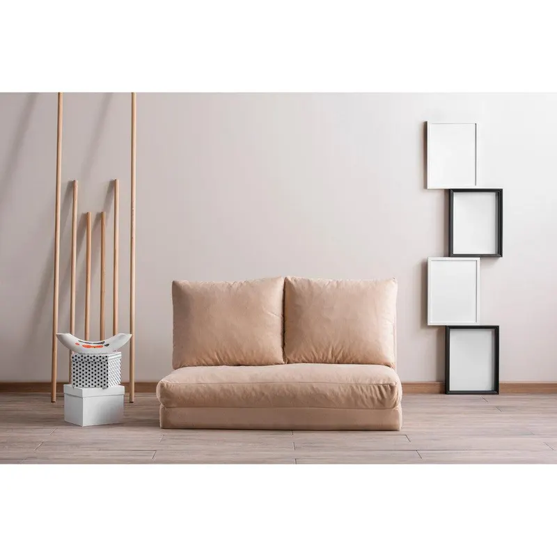 Canapea extensibilă 2 locuri Matilda, Diverse culori, 120x68x26 cm - Crem