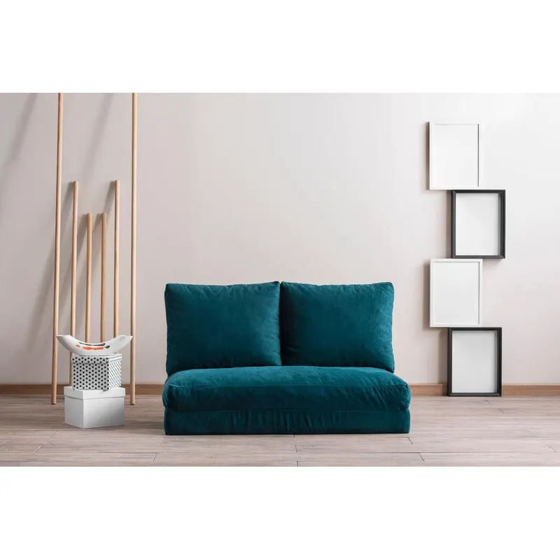 Canapea extensibilă 2 locuri Matilda, Diverse culori, 120x68x26 cm - Verde petrol