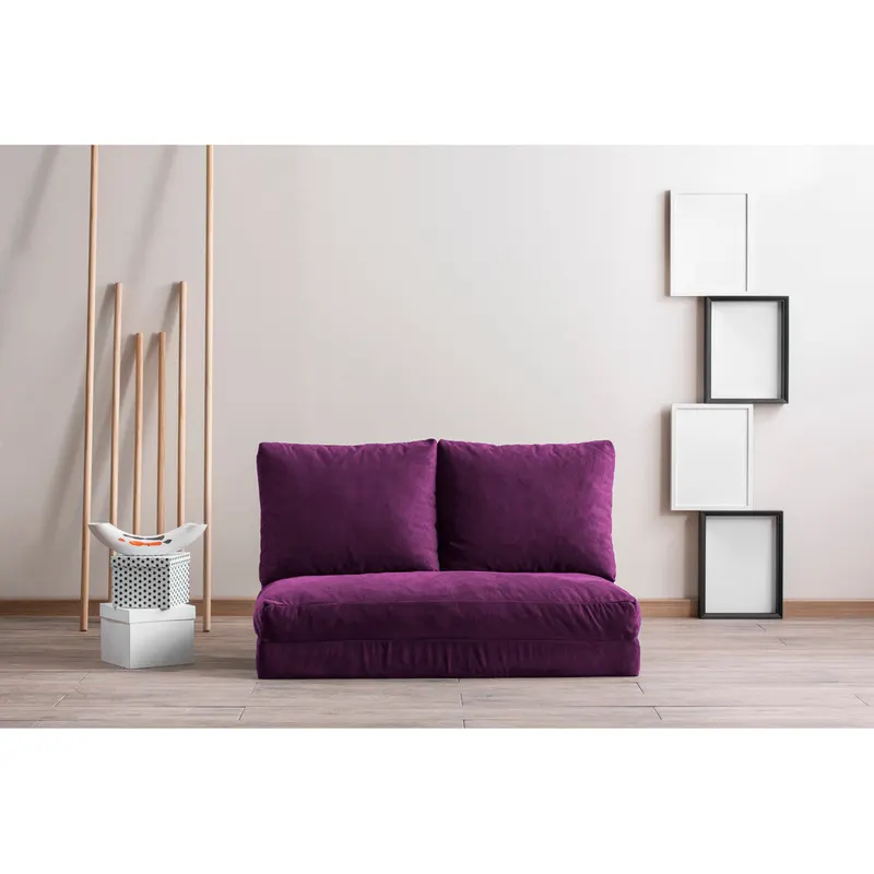 Canapea extensibilă 2 locuri Matilda, Diverse culori, 120x68x26 cm - Mov