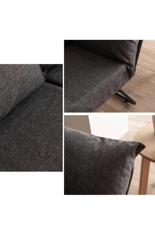 Canapea extensibilă 2 locuri Viper, Diverse culori, 150x60x78 cm - Gri închis