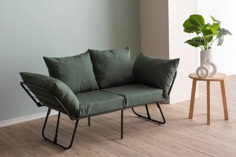 Canapea extensibilă 2 locuri Viper, Diverse culori, 150x60x78 cm - Verde