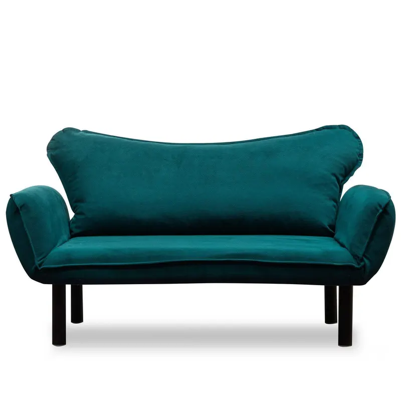Canapea extensibilă 2 locuri Chatto, Diverse culori, 150x70x75 cm - Albastru petrol