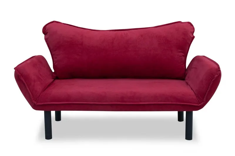 Canapea extensibilă 2 locuri Chatto, Diverse culori, 150x70x75 cm - Bordo