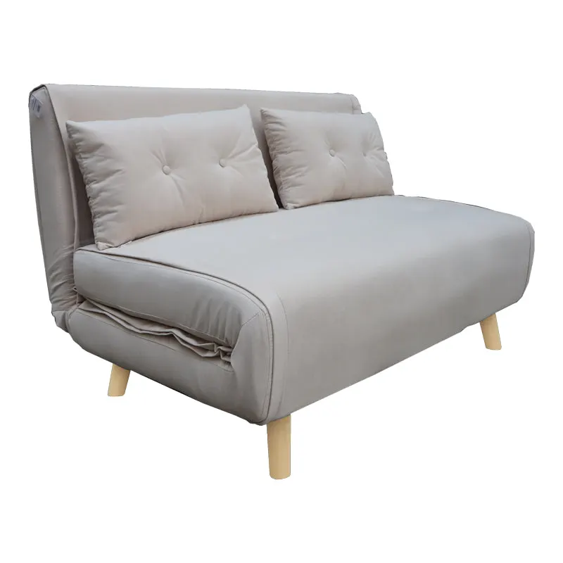 Canapea extensibilă Josuane, Catifea, Gri, 122x80x81 cm - Gri