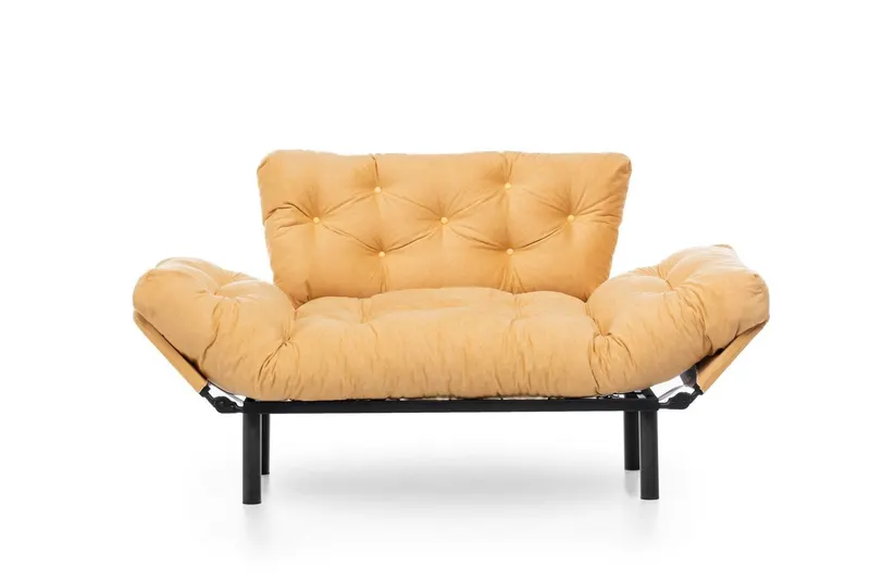 Canapea extensibilă 2 locuri Nitta, Diverse culori, 155x70x85 cm - Muștar