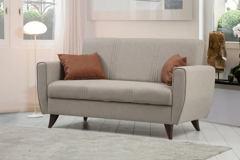Canapea extensibilă Zaden, 2 locuri, Diverse culori, 153x77x86 cm - Bej