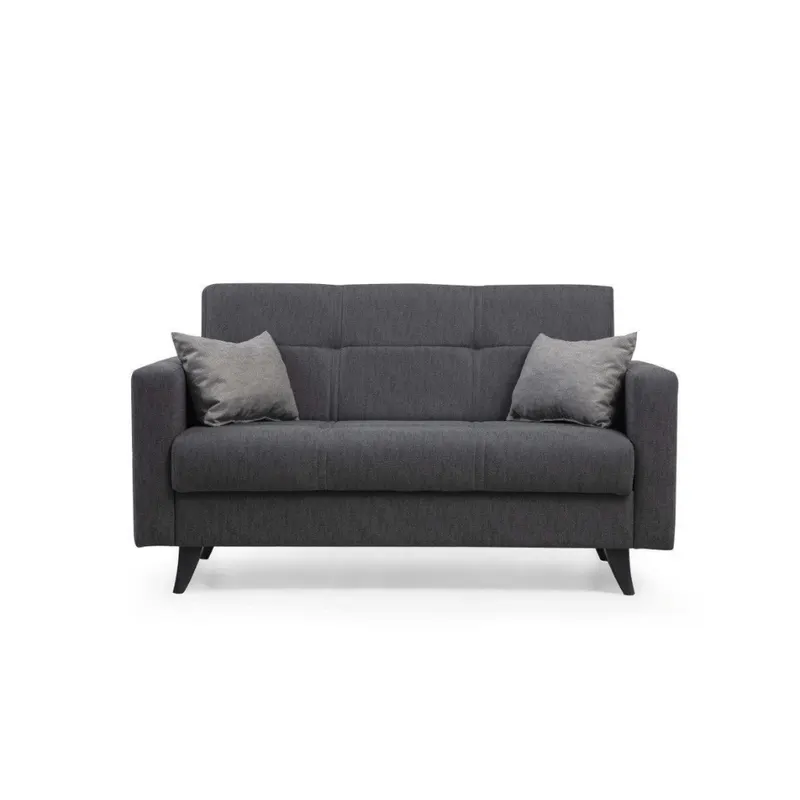 Canapea extensibilă Polya, 2 locuri, Diverse culori, 151x75x86 cm - Gri închis