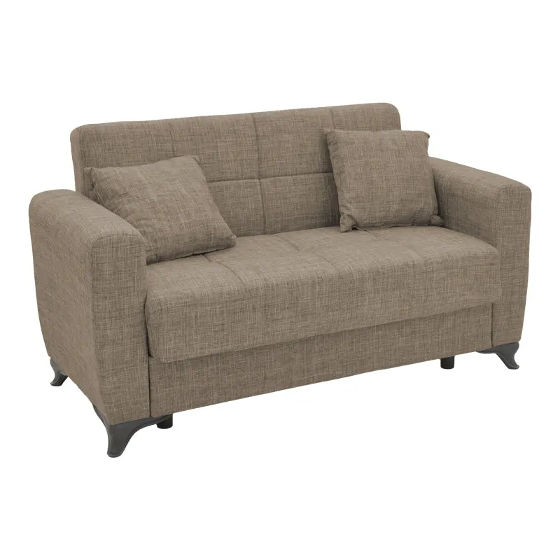 Canapea extensibilă cu depozitare Modesto, Diverse culori, 155x85x80 cm - Maro deschis
