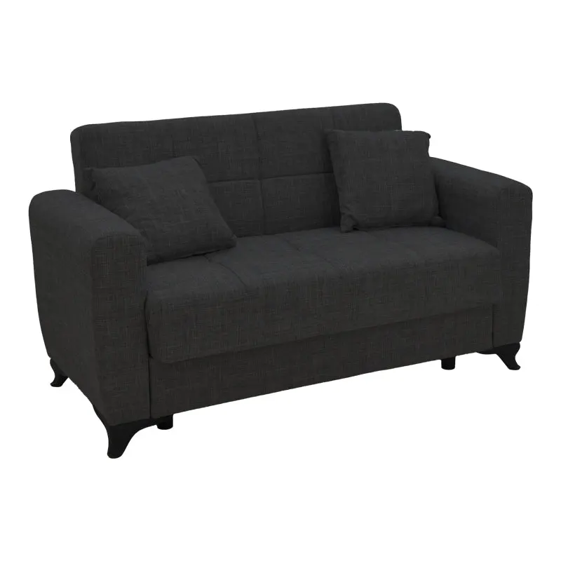 Canapea extensibilă cu depozitare Modesto, Diverse culori, 155x85x80 cm - Negru