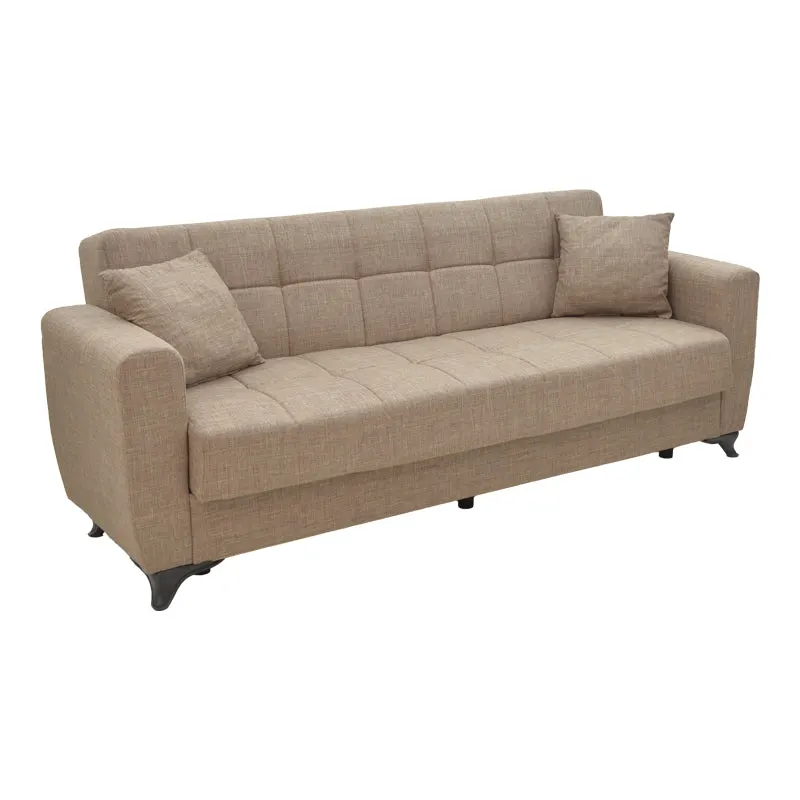 Canapea extensibilă cu depozitare Modesto, Diverse culori, 215x85x80 cm - Bej