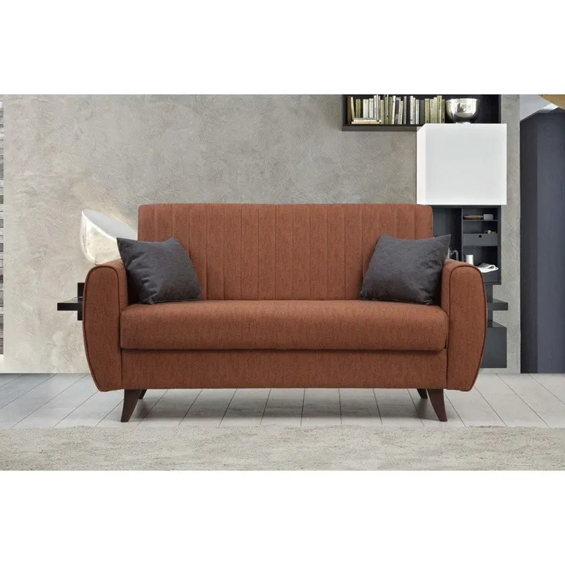 Canapea extensibilă Alkon, 2 locuri, Diverse culori, 158x86x77 cm - Roșu deschis