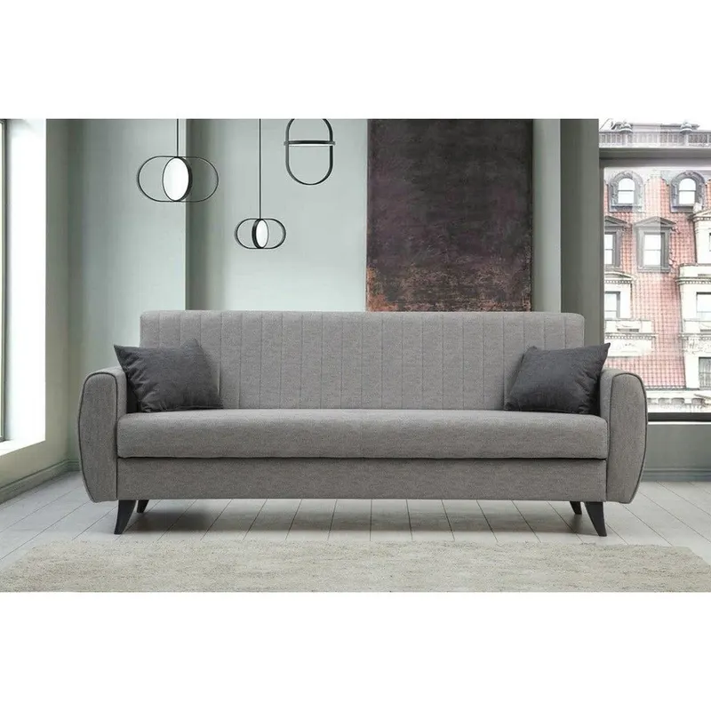 Canapea extensibilă Alkon, 3 locuri, Diverse culori, 214x86x77 cm - Gri deschis