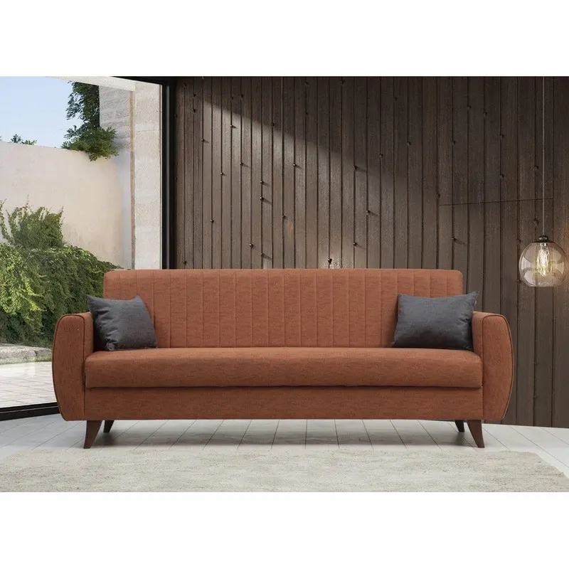 Canapea extensibilă Alkon, 3 locuri, Diverse culori, 214x86x77 cm - Roșu deschis