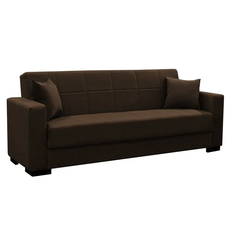 Canapea extensibilă cu depozitare Vox, Diverse culori, 214x82x83 cm - Maro
