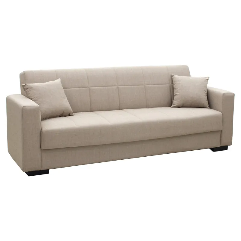 Canapea extensibilă cu depozitare Vox, Diverse culori, 214x82x83 cm - Crem