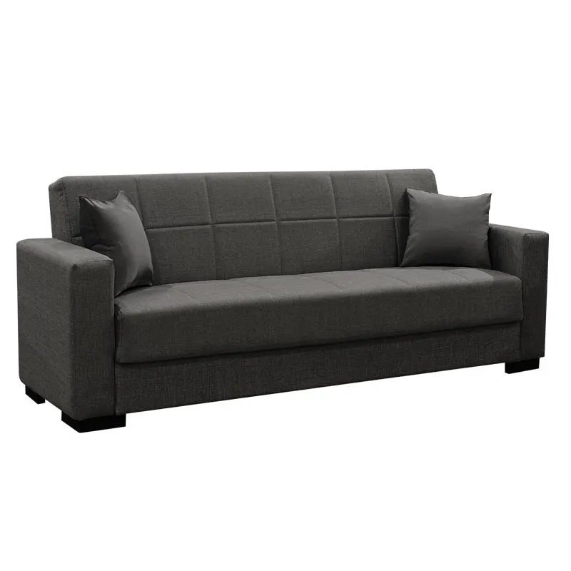 Canapea extensibilă cu depozitare Vox, Diverse culori, 214x82x83 cm - Gri închis