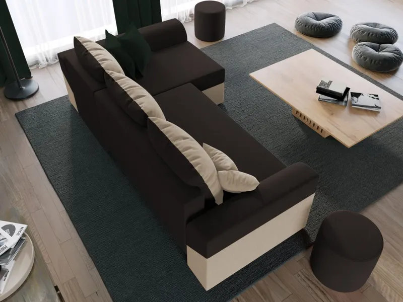Coltar Extensibil Cali crem / maro — imaginea 3